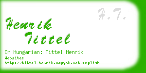 henrik tittel business card